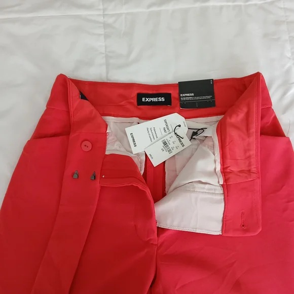 Express Red Wide-Leg High-Waist Pants NWT - Picture 5 of 6